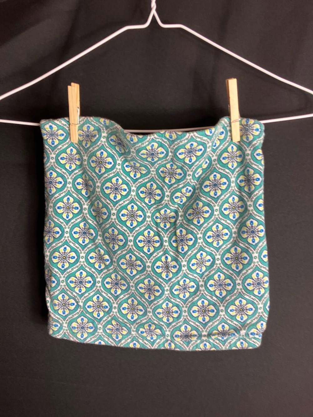 Old Navy Teal Blue Floral Medallion Crop Top